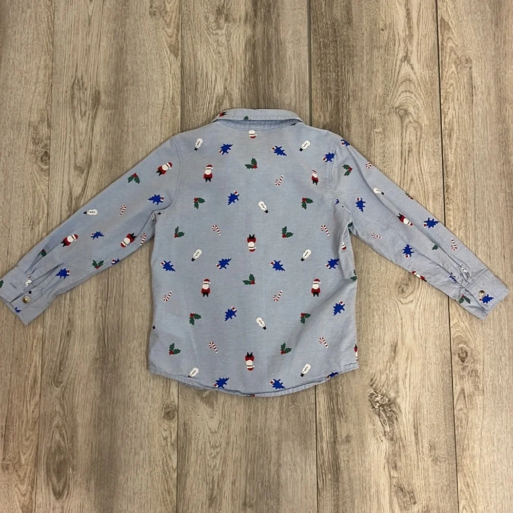 Old Navy Boys 5T Holiday Button Down With Bow Tie